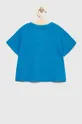 Detské bavlnené tričko GAP x smiley world modrá