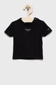 Calvin Klein Jeans t-shirt dziecięcy IN0IN00021.9BYY z elastanem czarny IN0IN00021.9BYY