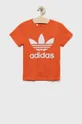 oranžová Detské bavlnené tričko adidas Originals Detský