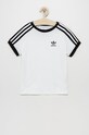 Otroška bombažna kratka majica adidas Originals Okrogel bela HK0265