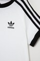Deklice Otroška bombažna kratka majica adidas Originals HK0265 bela