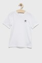 Dětské bavlněné tričko adidas Originals kulatý bílá HK0403