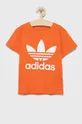 oranžna Otroški bombažen t-shirt adidas Originals Otroški
