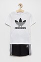 adidas Originals komplet dziecięcy aplikacja biały HK2968