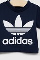 Детская хлопковая футболка adidas Originals HK7503 тёмно-синий AW22