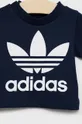Detské bavlnené tričko adidas Originals tmavomodrá