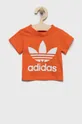 oranžová Detské bavlnené tričko adidas Originals Detský