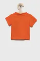 Otroška bombažna kratka majica adidas Originals oranžna