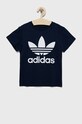 Детская хлопковая футболка adidas Originals хлопок тёмно-синий HK0260