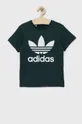 zelená Detské bavlnené tričko adidas Originals Detský