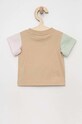 Dječja pamučna majica kratkih rukava adidas Originals HK9812 bež AW22