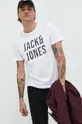 λευκό βαμβακερό μπλουζάκι Jack & Jones