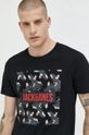 czarny Jack & Jones t-shirt bawełniany