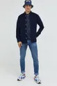 Βαμβακερό μπλουζάκι Tom Tailor σκούρο μπλε
