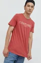 ostry czerwony Tom Tailor t-shirt bawełniany