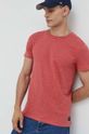 czerwony Tom Tailor t-shirt bawełniany Męski