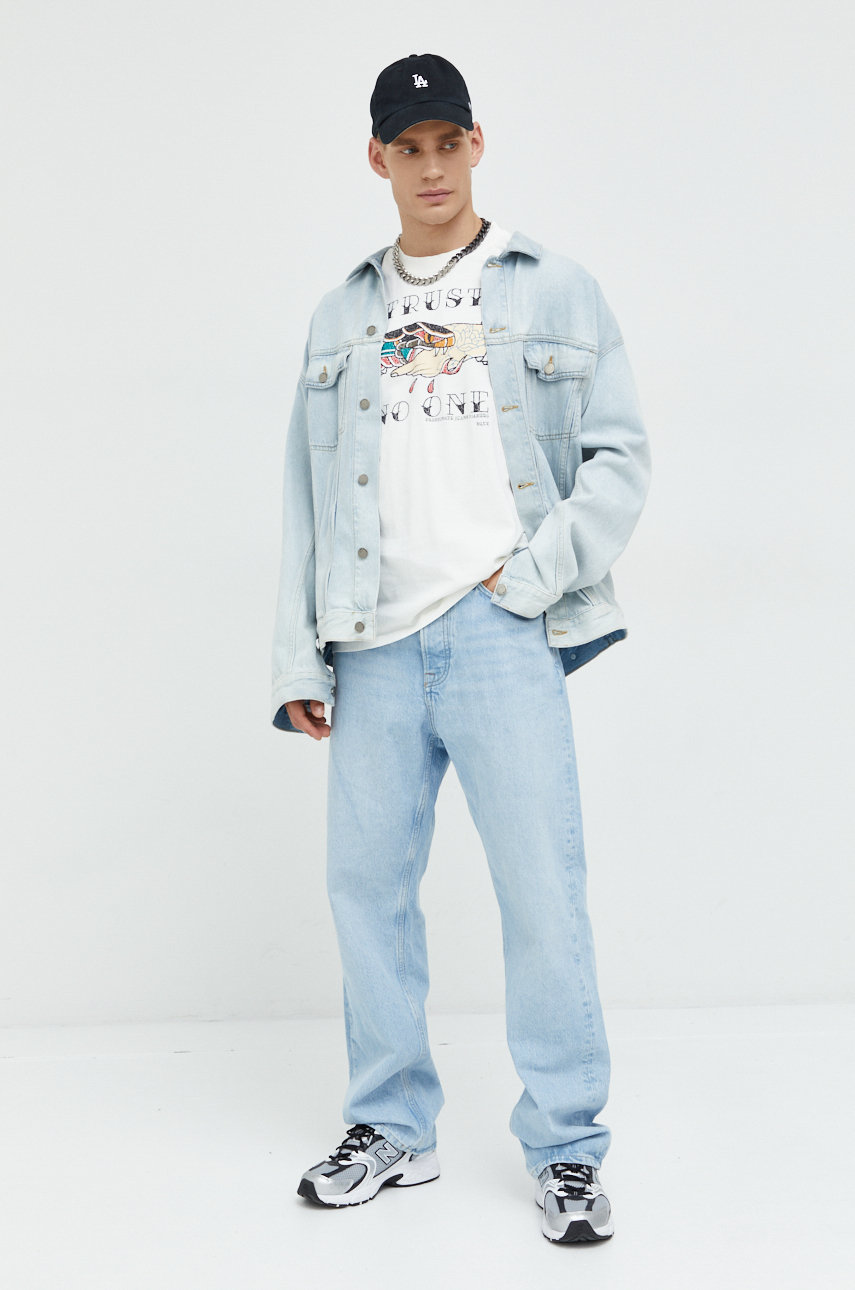 Only & Sons tricou din bumbac alb