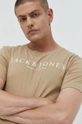 μπεζ Βαμβακερό μπλουζάκι Premium by Jack&Jones