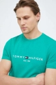 zielony Tommy Hilfiger t-shirt bawełniany