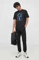 Bavlněné tričko Calvin Klein K10K109793.9BYY černá AW22