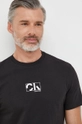 czarny Calvin Klein t-shirt bawełniany Męski