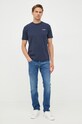 Βαμβακερό μπλουζάκι Calvin Klein K10K109894.9BYY σκούρο μπλε AA00