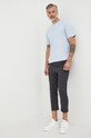 Calvin Klein t-shirt bawełniany K10K109900.9BYY niebieski AW22