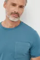 tyrkysová Bavlnené tričko Calvin Klein