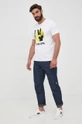 G-Star Raw tricou din bumbac D21535.336 alb AW22