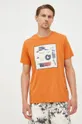 pomarańczowy G-Star Raw t-shirt bawełniany D21540.336