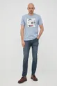 G-Star Raw t-shirt bawełniany D21540.336 niebieski
