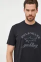 μαύρο Βαμβακερό μπλουζάκι Paul&Shark