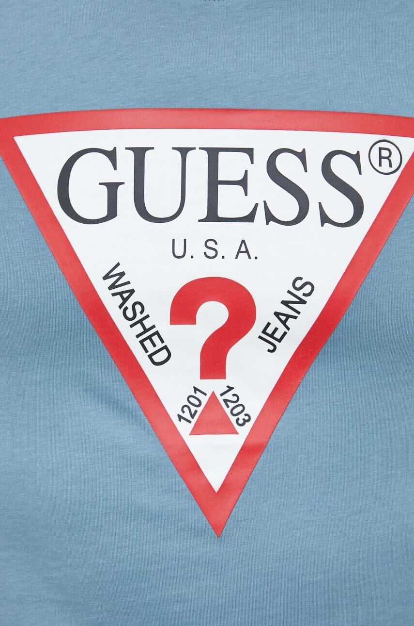 Guess t-shirt bawełniany M2YI71.I3Z11 niebieski