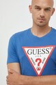 Odzież Guess t-shirt bawełniany M2YI71.I3Z11 niebieski