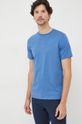 niebieski Guess t-shirt bawełniany Męski