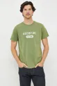 Βαμβακερό μπλουζάκι Guess πράσινο