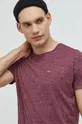 bordowy Tommy Jeans t-shirt