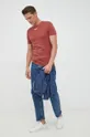 Μπλουζάκι Calvin Klein Jeans μπορντό