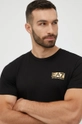 czarny EA7 Emporio Armani t-shirt bawełniany 6LPT11.PJM9Z Męski