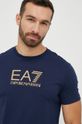 námořnická modř Bavlněné tričko EA7 Emporio Armani Pánský