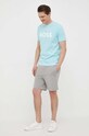 BOSS tricou din bumbac BOSS CASUAL 50481923 albastru SS25