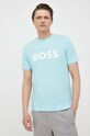 BOSS tricou din bumbac BOSS CASUAL albastru 50481923