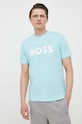 Βαμβακερό μπλουζάκι BOSS BOSS CASUAL μπλε 50481923