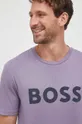 fialová Bavlnené tričko BOSS BOSS CASUAL