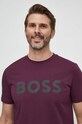 Ρούχα Βαμβακερό μπλουζάκι BOSS BOSS CASUAL 50481923 μωβ