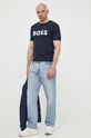 BOSS t-shirt bawełniany BOSS CASUAL granatowy