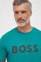 BOSS t-shirt bawełniany BOSS CASUAL zielony 50481923