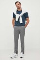 BOSS t-shirt bawełniany BOSS CASUAL 50481923 zielony SS25