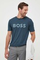 BOSS t-shirt bawełniany BOSS CASUAL zielony 50481923