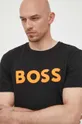 črna Bombažna kratka majica BOSS CASUAL